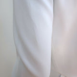 Chloe Front-Buttoned Long Sleeve Mini Dress Cream Crepe Size 36 NEW
