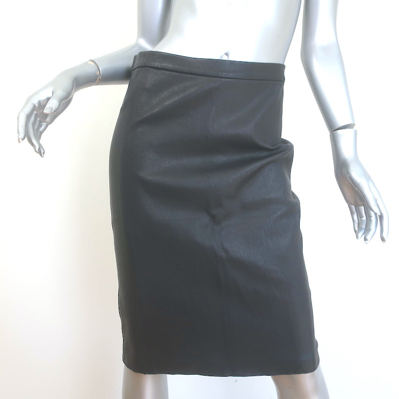 Vince Stretch Leather Pencil Skirt Black Size 8