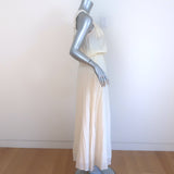 Ulla Johnson Miro Fringed Macrame Maxi Dress Ecru Cotton Size 2