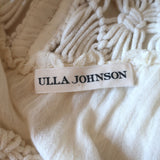 Ulla Johnson Miro Fringed Macrame Maxi Dress Ecru Cotton Size 2