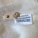 Ulla Johnson Miro Fringed Macrame Maxi Dress Ecru Cotton Size 2