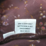 Ulla Johnson Leif Blouse Plum Floral Print Ruffled Silk Size 2 Short Sleeve Top