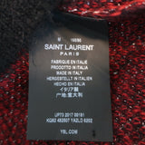 Saint Laurent Lightning Heart Sweater Black/Red Mohair-Blend Size Medium