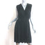Givenchy Sleeveless Wrap Dress Black Pleated Jersey Size Small