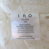 IRO Helena Lace Top Cream Size 36 Sleeveless Tunic NEW