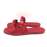 Gucci Teena Rubber Chain Link Slides Red Size 37 Flat Jelly Sandals