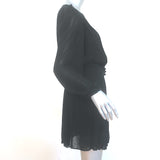 Isabel Marant Etoile Karla Long Sleeve Mini Dress Black Crepe Size 36 NEW