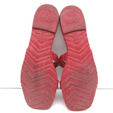 Gucci Teena Rubber Chain Link Slides Red Size 37 Flat Jelly Sandals