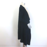 Alexander McQueen bicolor draped cardigan navy & cream, yak-wool blend; authentic pre-owned luxury (Extra Small)