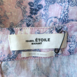 Isabel Marant Etoile Telicia Ruffled Wrap Dress Lilac Printed Linen Size 38