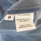 Ulla Johnson Olivia Off the Shoulder Tiered Dress Chambray Blue Size 0 NEW