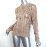 SABLYN Mitzy distressed cable knit sweater in beige cotton-silk-cashmere, gently pre-owned and authenticated luxury