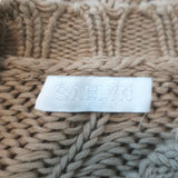 SABLYN Mitzy distressed cable-knit sweater in beige cotton-silk-cashmere, authentic pre-owned, gently worn, size Small