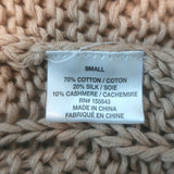 SABLYN Mitzy distressed cable-knit sweater in beige cotton-silk-cashmere, pre-owned and authenticated, gently worn luxury