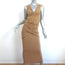 The Line by K Twist Tank Top & Midi Skirt Set Camel Stretch Jersey Size Small