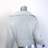 Sablyn Julie collared cropped sweater, light gray cotton-silk-cashmere blend, size S — authentic pre-owned luxury