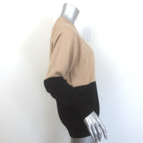 Givenchy 4G Bicolor Cashmere Crewneck Sweater Beige & Black Size Extra Small