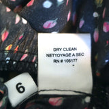 Ulla Johnson Tiered Mini Dress Floral Print Ruffled Satin Size 6 Long Sleeve