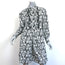 Prada Shirtdress White/Black Lace-Trim Printed Cotton Size 40 Long Sleeve Dress