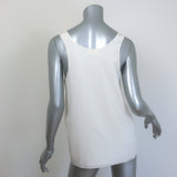 Chloe Scoop Neck Tank Top Milk Silk Crepe Size 38