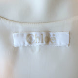 Chloe Scoop Neck Tank Top Milk Silk Crepe Size 38