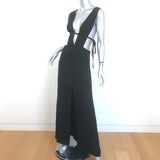 Cult Gaia Alondra Gown Black Crepe Size Extra Small Sleeveless Maxi Dress NEW