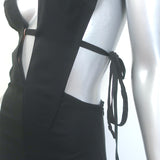 Cult Gaia Alondra Gown Black Crepe Size Extra Small Sleeveless Maxi Dress NEW