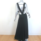 Cult Gaia Alondra Gown Black Crepe Size Extra Small Sleeveless Maxi Dress NEW
