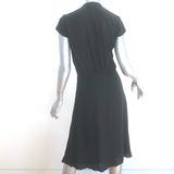 Isabel Marant Etoile Short Sleeve Midi Dress Black Crepe Size 34
