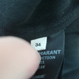 Isabel Marant Etoile Short Sleeve Midi Dress Black Crepe Size 34