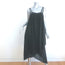 Malia Mills Tie-Back Asymmetric Midi Dress Black Cotton Size Extra Small