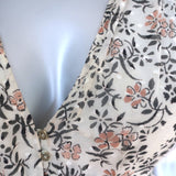 Ulla Johnson Ivy Ruffled Mini Dress Cream Floral Print Silk-Blend Size 0