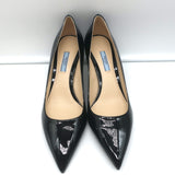 Prada Pumps Black Patent Leather Size 41 Pointed Toe Heels NEW