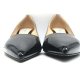Prada Pumps Black Patent Leather Size 41 Pointed Toe Heels NEW