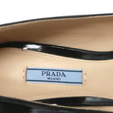 Prada Pumps Black Patent Leather Size 41 Pointed Toe Heels NEW