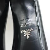 Prada Pumps Black Patent Leather Size 41 Pointed Toe Heels NEW