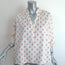 Xirena Cam Top White Drop Bandana Print Cotton Size Medium Short Sleeve Blouse