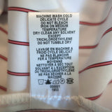 TWP The Next Morning white cotton shirt with red stripes, pre-owned and gently worn, authentic designer shirting