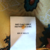 Ulla Johnson Miray Blouse Mustard Floral Print Chiffon Size 14 Long Sleeve Top