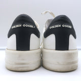 Golden Goose Purestar Low Top Sneakers White & Black Leather Size 43