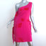 Christian Lacroix One Shoulder Side-Tie Dress Fuchsia Silk Size 40