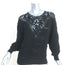 Isabel Marant Sweater Camden Black Crocheted Cotton Size 36 Crewneck Pullover