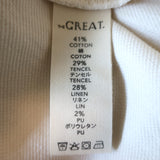 THE GREAT Swingy Army Jacket Cream Cotton-Blend Size 1