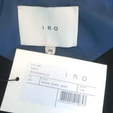 IRO Ashville Motorcycle Jacket Blue Distressed Leather Size 36 NEW