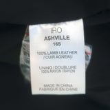 IRO Ashville Motorcycle Jacket Blue Distressed Leather Size 36 NEW