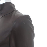 Helmut Lang Leather Turtleneck Mini Dress Dark Brown Size 6