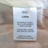 IRO Luiga Double-Zip Biker Jacket Red Leather Size 36 NEW