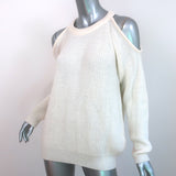 IRO Lineisy Cold-Shoulder Sweater Ivory Alpaca-Blend Knit Size Extra Small NEW