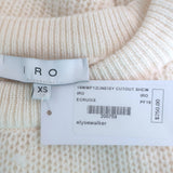IRO Lineisy Cold-Shoulder Sweater Ivory Alpaca-Blend Knit Size Extra Small NEW