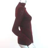 Isabel Marant Zasha Sweater Burgundy Linen-Blend Thin Ribbed Knit Size 36 NEW